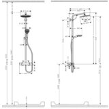 Hansgrohe Pršni set z nadglavno prho Crometta S 240 (s termostatsko armaturo, razmak med luknjama: 103,4 cm, število funkcij: 2, krom) Cene