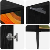  Noćni ormar BONN Crni hrast 36 x 33 x 51 cm Konstruirano drvo - Retro valni uzorak 1 | shoptok.hr