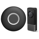  Komplet 2x bežičnih zvona za utičnicu 230V, 1xA23, IP55, crne boje | Eponuda.com