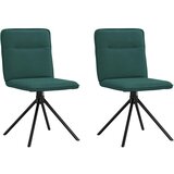 Furnova Jedilni stoli 2 kosa temno zeleno blago, (21929444) | Shoptok.si