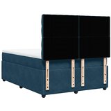  Krevet s oprugama i madracem tamnoplavi 160x200 cm baršunasti | shoptok.hr