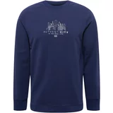 United Colors Of Benetton Sweater majica tamno plava / bijela