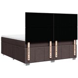  Krevet s oprugama i madracem tamnosmeđi 200x200 cm od tkanine | shoptok.hr