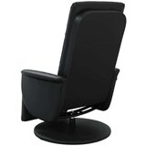 vidaXL Naslonjač od umjetne kože s osloncem za noge crni | shoptok.hr