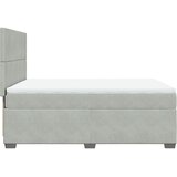  Krevet s oprugama i madracem svjetlosivi 140x190 cm baršunasti | shoptok.hr