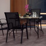 Kondela Zložljiv stol, temno siva/črna, ALDERA | Shoptok.si