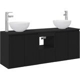  Set ormarića za kupaonicu 3 kom. Crna 49,5 x 35 x 63 cm | shoptok.hr