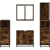 vidaXL 4-dijelni set kupaonskog namještaja boja hrasta drveni | shoptok.hr