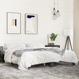 Okvir za krevet crni 200 x 200 cm konstruirano drvo i metal | shoptok.hr