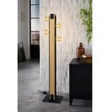Eglo podna lampa Layham 43471, 4x E27, visina 127,5 cm, opaljeno drvo i crna | shoptok.hr