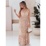 DStreet Sukienka maxi FLORALUSH w kwiaty fioletowo-pomarańczowe | Shoptok.si
