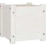 Maison Chic Vrtno cvetlično korito - Cvetlični Lonec belo 31x31x31 cm trdna borovina, (21790039) | Shoptok.si