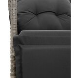  5-dijelni vrtni bistro set od poliratana s jastucima sivi Siva 90 x 90 x 75 cm | shoptok.hr