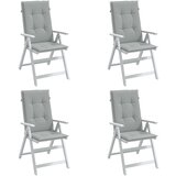  The Living Store Blazina za stol 4 kosi melanž svetlo siva 120x50x4 cm blago - Blazina Za Stol Z Visokim Naslonjalom, (21487380) | Shoptok.si