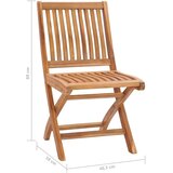  Zložljivi vrtni stoli z blazinami 8 kosov trdna tikovina | Shoptok.si