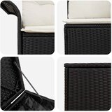  Set sofe 5 kom. Crna i krem-bijela Poli Rattan i čelik | shoptok.hr