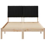  Okvir za krevet s uzglavljem Smeđa 120 x 190 cm tkanina | shoptok.hr