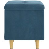  Otoman za pohranu s jastukom Plava 40 x 40 x 45 cm Baršun | shoptok.hr