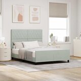  s opruga kutije Svjetlosiva 160 x 200 cm Baršun | shoptok.hr
