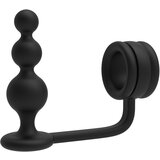 DREAMTOYS Ramrod Cockring with Beaded Anal Plug Black | shoptok.hr