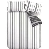 Catherine Lansfield Črno-bela enojna posteljnina 135x200 cm Harbour Stripe – | Shoptok.si