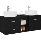  Set ormarića za kupaonicu 3 kom. Crna 49,5 x 44,5 x 65 cm | shoptok.hr