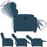  Električni naslonjač plavi baršunasti | shoptok.hr