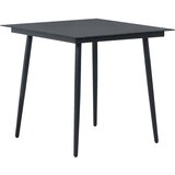  5-dijelni vrtni blagovaonski set od PVC ratana crni Crna Dužina stola 80 cm | Shoptok.si