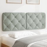 vidaXL Vzglavna stranica svetlo siva 120 cm žamet | Shoptok.si