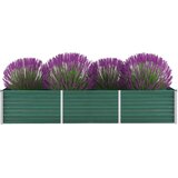 vidaXL Visoka greda iz pocinkanega jekla 240x80x45 cm zelene barve, (20611491) | Shoptok.si