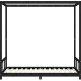  Okvir za dječji krevet crni 90 x 190 cm od masivne borovine | shoptok.hr