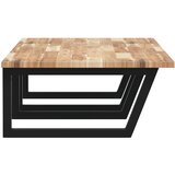  Zidna polica za umivaonik od čelika i masivnog bagremovog drva Smeđa 140 x 60 x 2 cm | Shoptok.si
