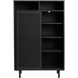 Unique Furniture Crni metalni ormarić s kliznim vratima 90x140x40 cm Veep – | shoptok.hr