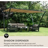 Blumfeldt Palazzo, gazebo 4x3m, zložljiva streha, poliester, aluminij, siva barva, (20760064) | Shoptok.si