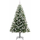 Umjetna jelka s pantenom i pahuljicama Zelena i bijela 180 cm | Eponuda.com