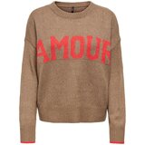 Only Pulover 'ONLNEW AMOUR' zeleno smeđa / krvavo crvena Cijene