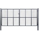  Vrtna vrata od mrežastog čelika 400x175 cm siva | shoptok.hr