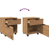vidaXL Pisarniška omarica na kolesih artisan hrast 45x38x54cm inž. les | Shoptok.si