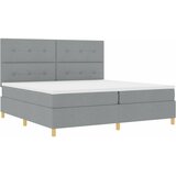  Krevet s opruga kutije Svijetlo siva 200 x 200 cm tkanina | shoptok.hr