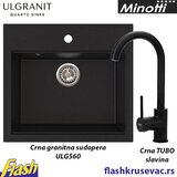  Granitna sudopera Ulgranit ULG560 (CRNA) + slavina - SET Slavina Minotti Cene
