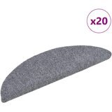  Prostirke za stepenice, samoljepljive, 20 kom, 56x17x3 cm, svijetlo sive, poluokrugle | shoptok.hr