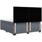  Krevet s oprugama i madracem tamnosivi 200x200 cm baršunasti | shoptok.hr