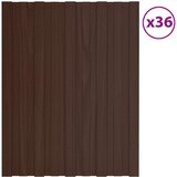 Krovni panel 36 pcs Smeđa 60 x 45 cm Pocinčani čelik - Smeđa 60 x 45 cm 36 | shoptok.hr