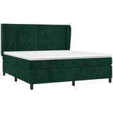  Krevet s oprugama i madracem tamnozeleni 160x200 cm baršunasti | shoptok.hr