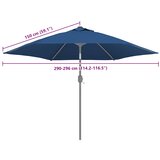  Zamjenska tkanina za vrtni suncobran azurno plava 300 cm | Eponuda.com