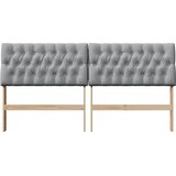  Tapecirani uzglavlje Svijetlo siva 180 cm Čvrsto borovo drvo | shoptok.hr