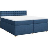  Krevet s oprugama i madracem plavi 200 x 200 cm od tkanine | shoptok.hr