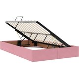 vidaXL Krevet s prostorom za pohranu s LED-om Ružičasta 120 x 200 cm | shoptok.hr