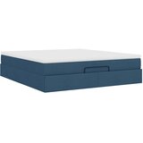  Otomanski krevet s madracem plavi 180x200cm od tkanine | shoptok.hr
