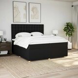  Krevet s oprugama i madracem crni 200x200 cm od tkanine | shoptok.hr